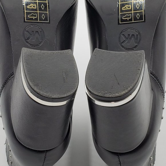 MICHAEL Michael Kors Black Leather Ankle Booties - Picture 13 of 16